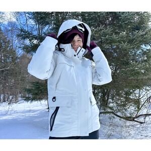 Kanuk Ski Doo Typha X Insulated Winter Coat White Medium Comfort -35C Womens
